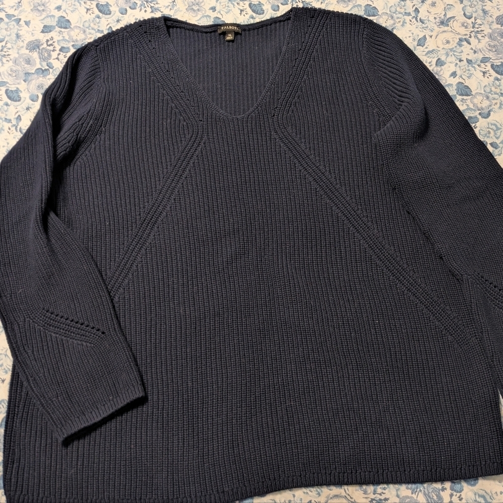 Talbots Navy Knit Sweater